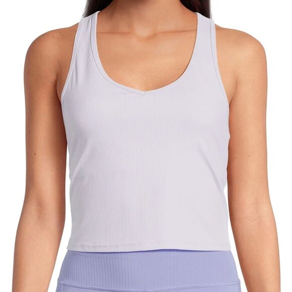 Avia Activewear Women's V-Neck Rib Bra, Lavender, XL - NWT - Picture 2 of 3